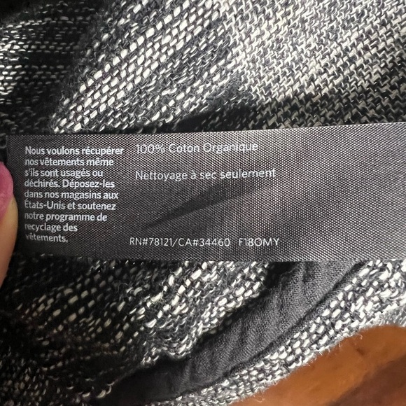 Eileen Fisher Organic Cotton Striped Long Cardigan Jacket - Picture 7 of 8